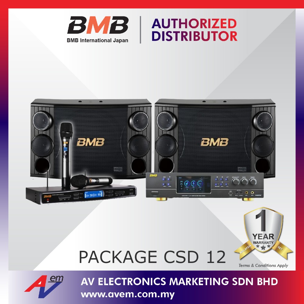BMB PACKAGE CSD 12, BMB Karaoke System Package Consisting of DAR350H